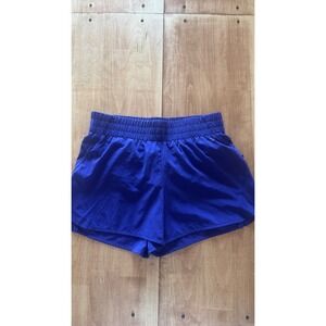 Xersion Womens Quick-Dri Running Shorts Purple Blue Elastic Waist Athletic Small
